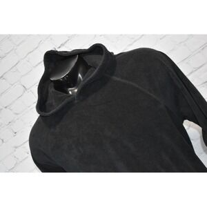 UGG Hoodie Mens Large Black Velour Pullover Fleece Sweatshirt 1133414